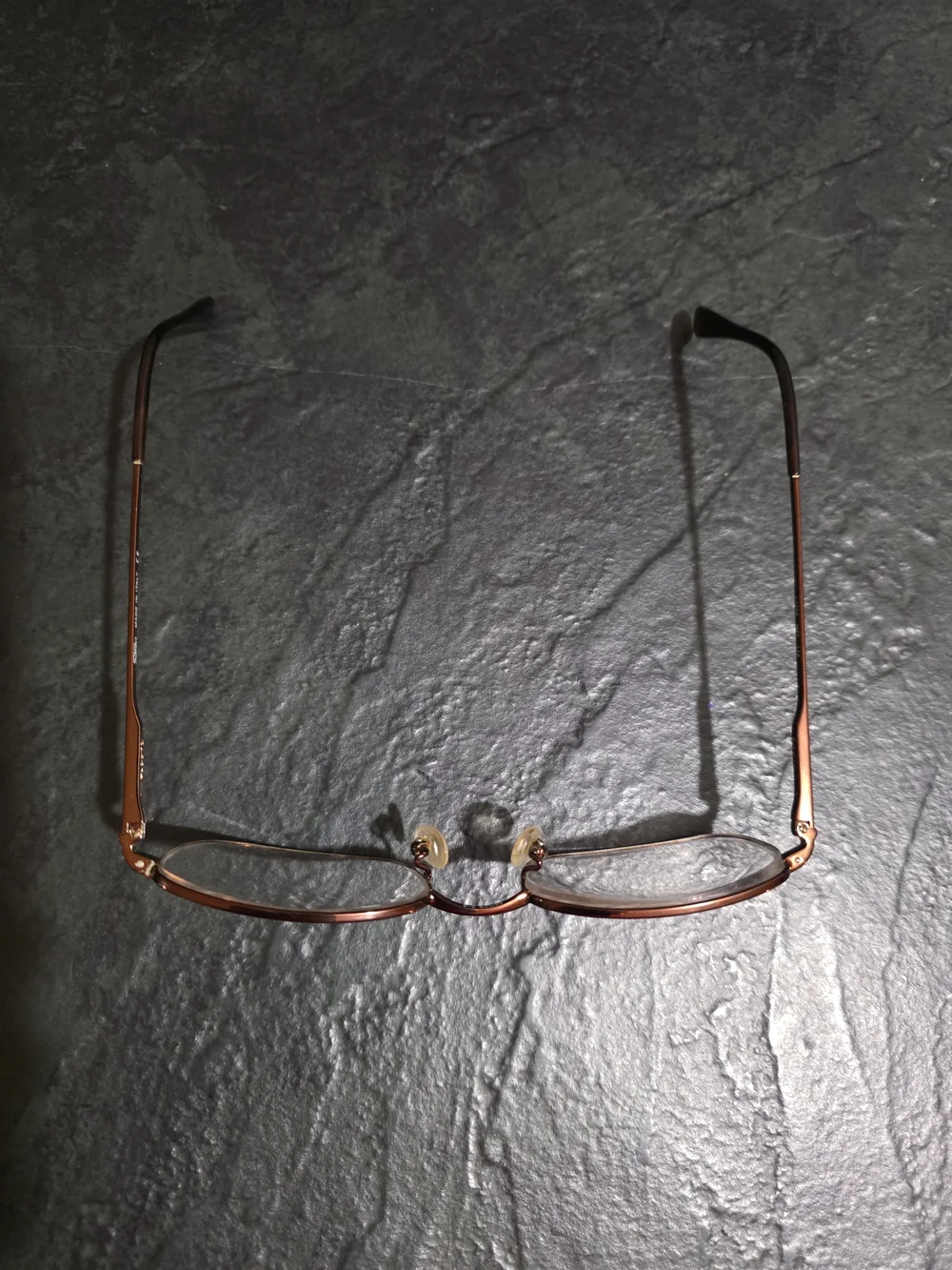 Safilo Elasta 7205 N2T Brown Rectangle Eyeglass Frames Metal Italy 55-19-145